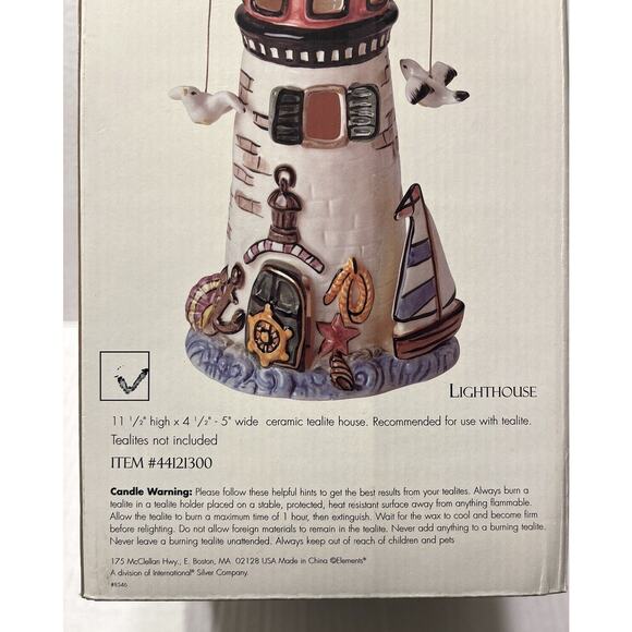 New‎ Elements Lighthouse Grand House Tealight Candle Holder Sea Ocean Sailboat - Picture 11 of 13